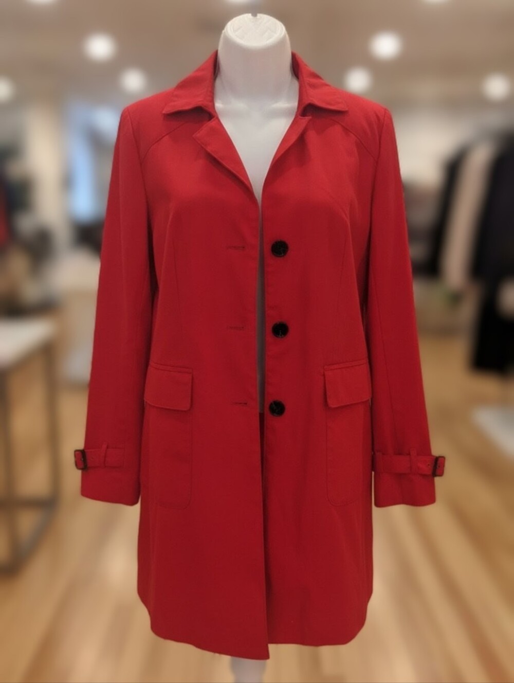 Jacob Red Single-Breasted Wool Coat